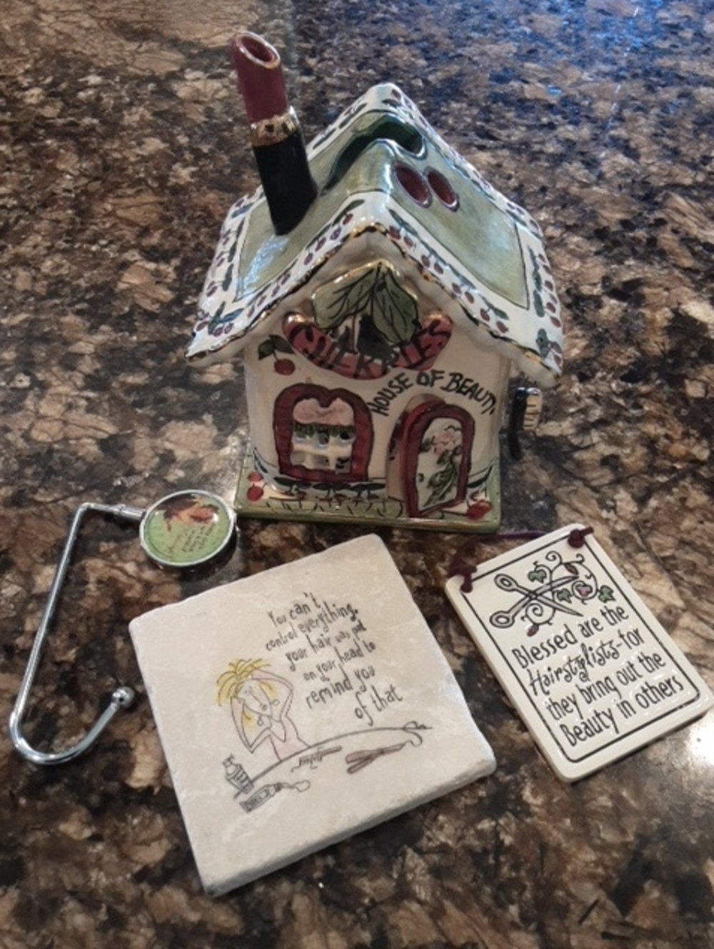 5 Piece Hair Station Or Stylist Gift Decor